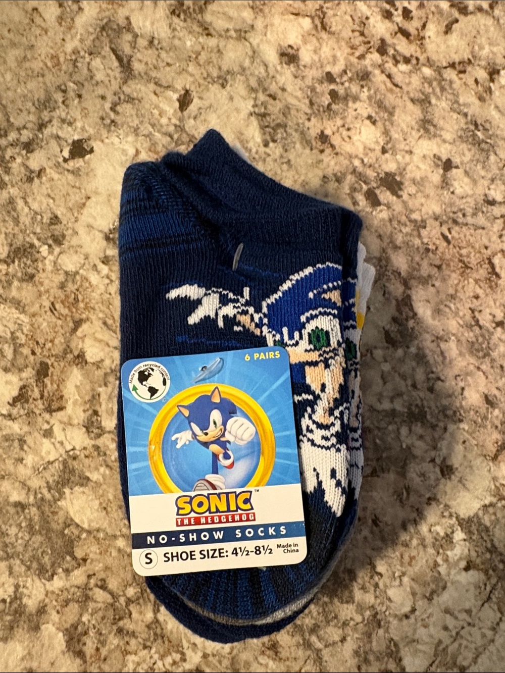 Sonic The Hedgehog No-Show Socks - Navy Blue